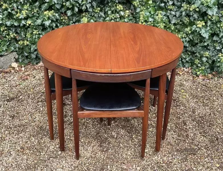 Vintage ‘roundette’ dining table and chairs by hans olsen for frem rojle – A rare vintage treasure
