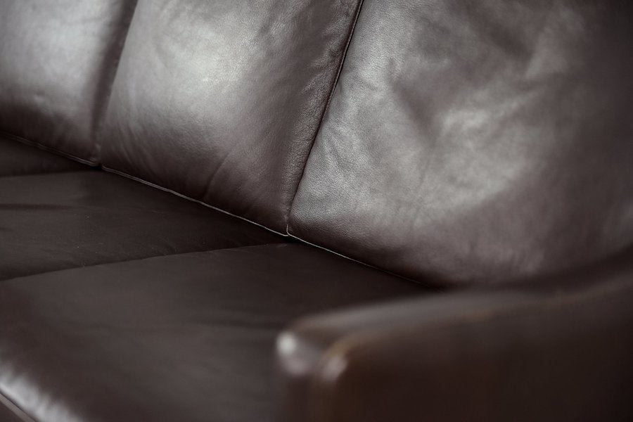 Danish mid century modern 3 seater chocolate leather sofa, 1960s – A rare vintage treasure