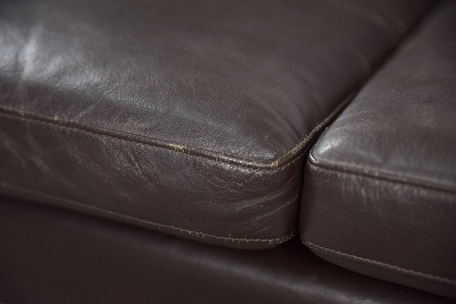 Danish mid century modern 3 seater chocolate leather sofa, 1960s – A rare vintage treasure