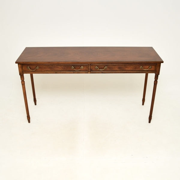 Antique inlaid mahogany console table – A rare vintage treasure