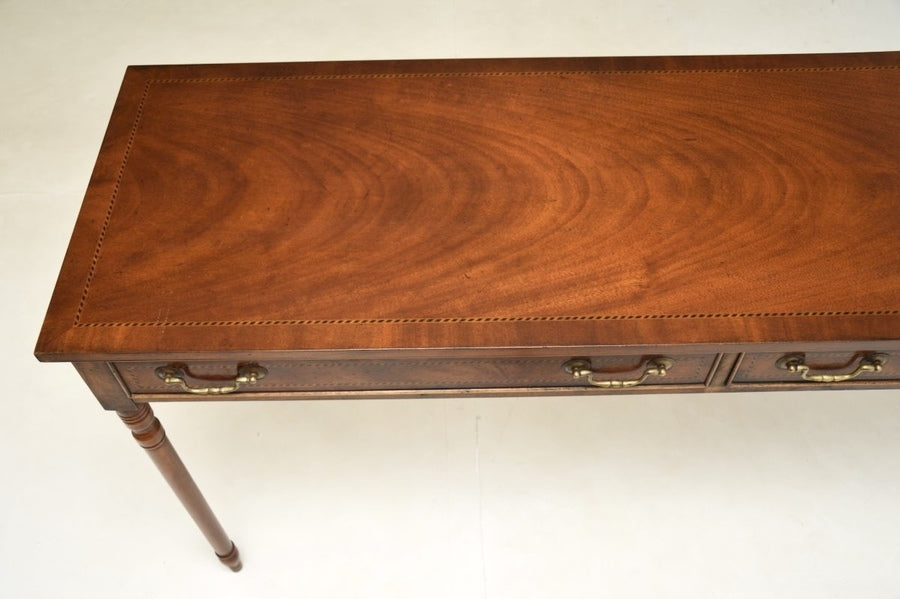 Antique inlaid mahogany console table – A rare vintage treasure