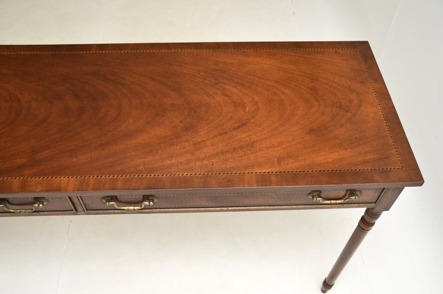 Antique inlaid mahogany console table – A rare vintage treasure