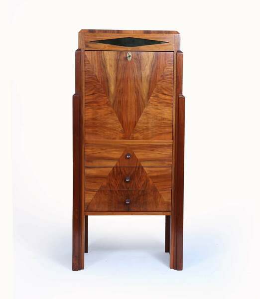 French art deco secretaire desk – A rare vintage treasure