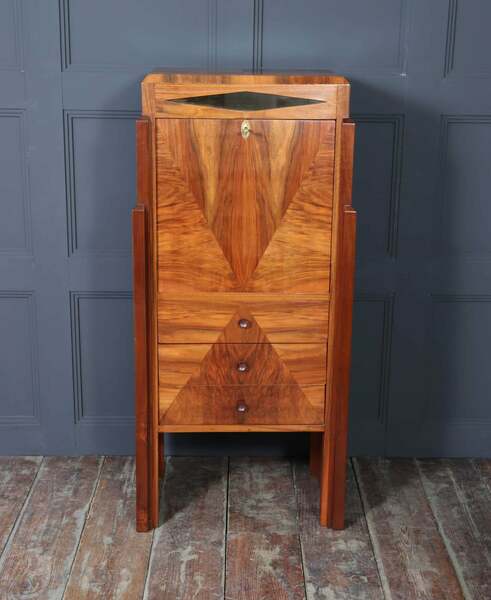 French art deco secretaire desk – A rare vintage treasure