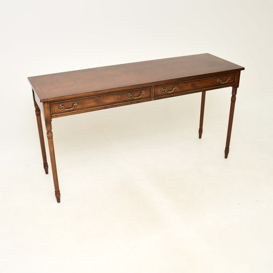 Antique inlaid mahogany console table – A rare vintage treasure