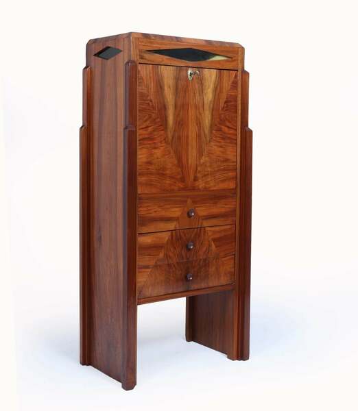 French art deco secretaire desk – A rare vintage treasure